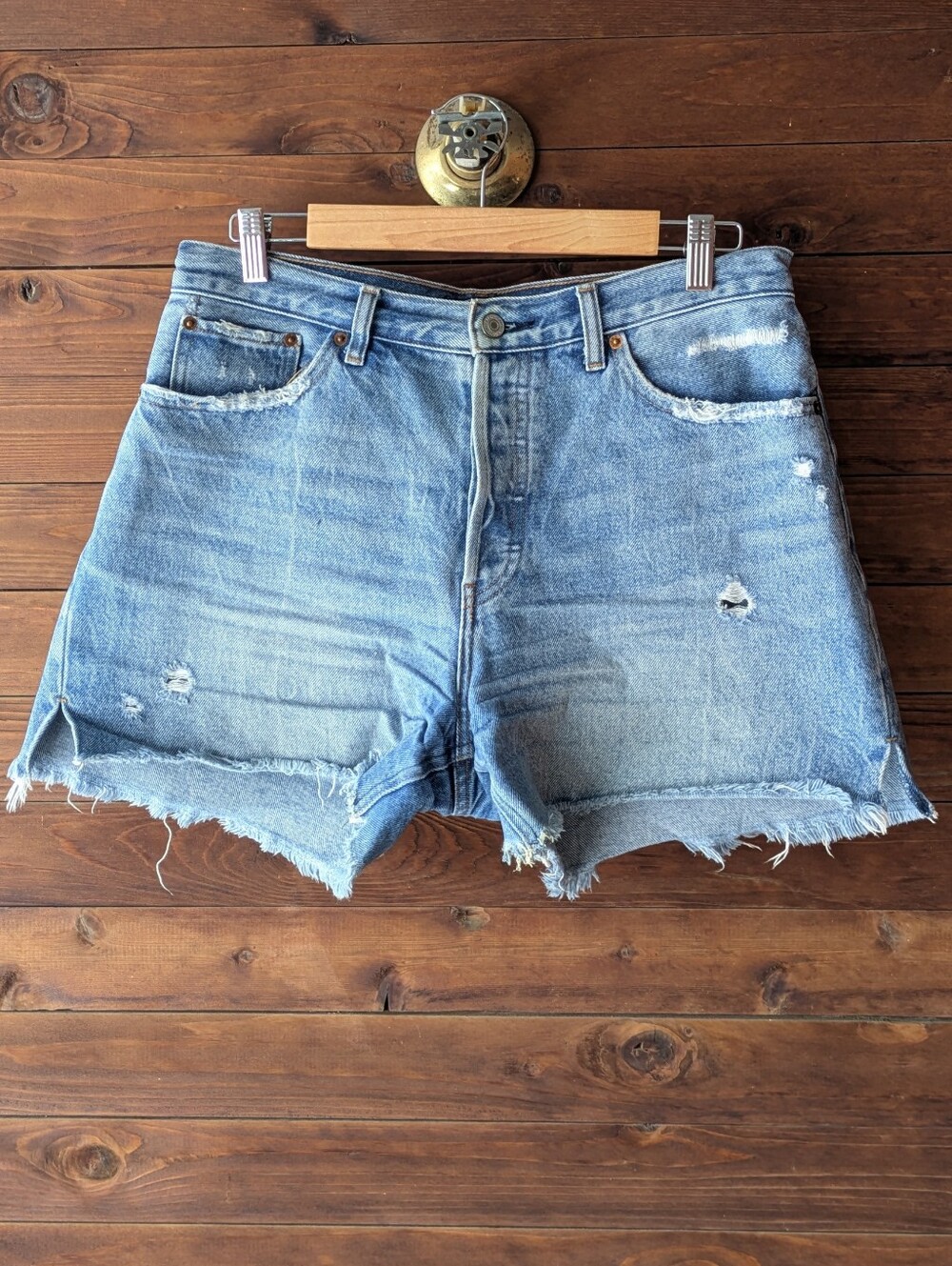 Abercrombie & Fitch High Rise 4" Denim Shorts